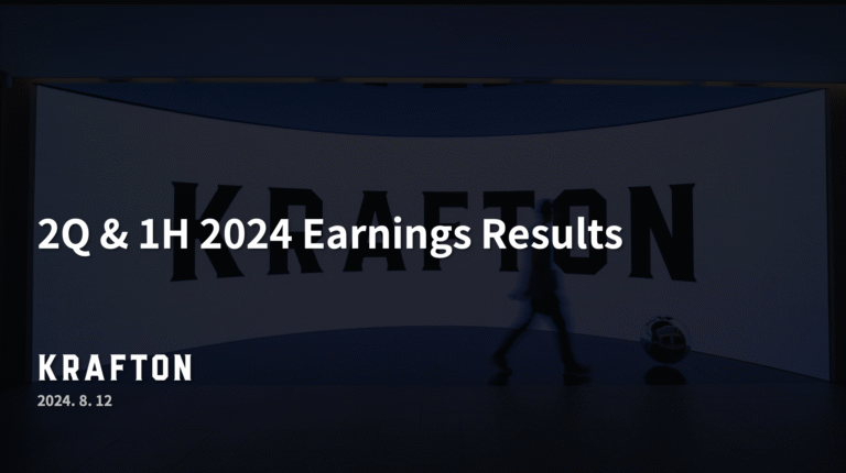 Krafton Q2 and H1 2024 financial earnings report